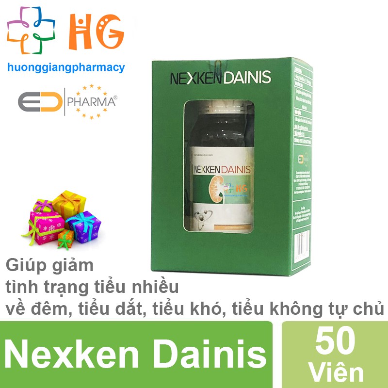 Nexken Dainis - Giúp giảm tình trạng tiểu nhiều về đêm, tiểu dắt, tiểu khó, tiểu không tự chủ (Lọ 50 Viên)