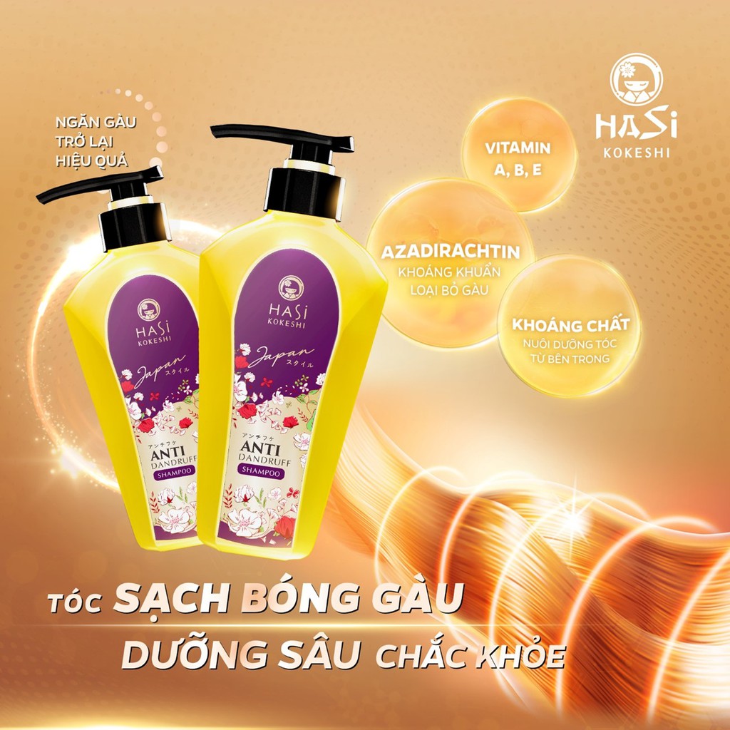 Dầu gội ngăn ngừa gàu , giảm rụng tóc HASI Anti-dandruff Shampoo 450g