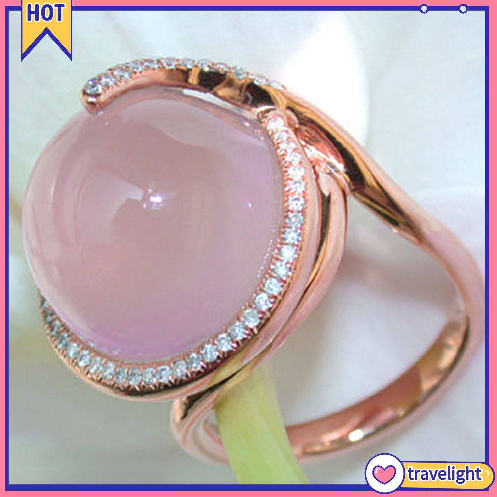 Nhẫn Đính Đá Mặt Trăng Giả K1