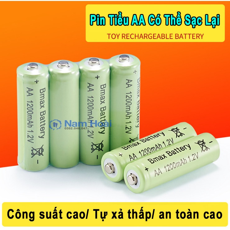 Pin sạc BMAX AA/AAA Ni-MH 1200, 1500 mAh 1,2V