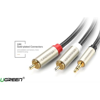 Cáp audio 3.5mm male to 2rca male ugreen av135