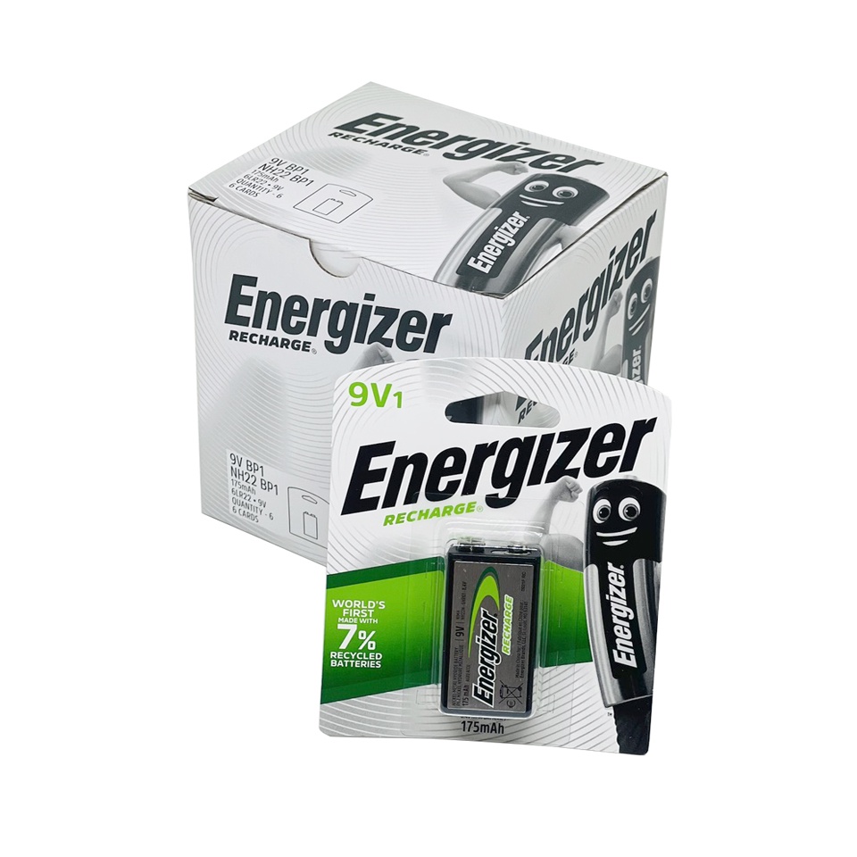Pin 9V Energizer sạc dung lượng 175mAh NH22/BP1 vỉ 1 viên cao cấp