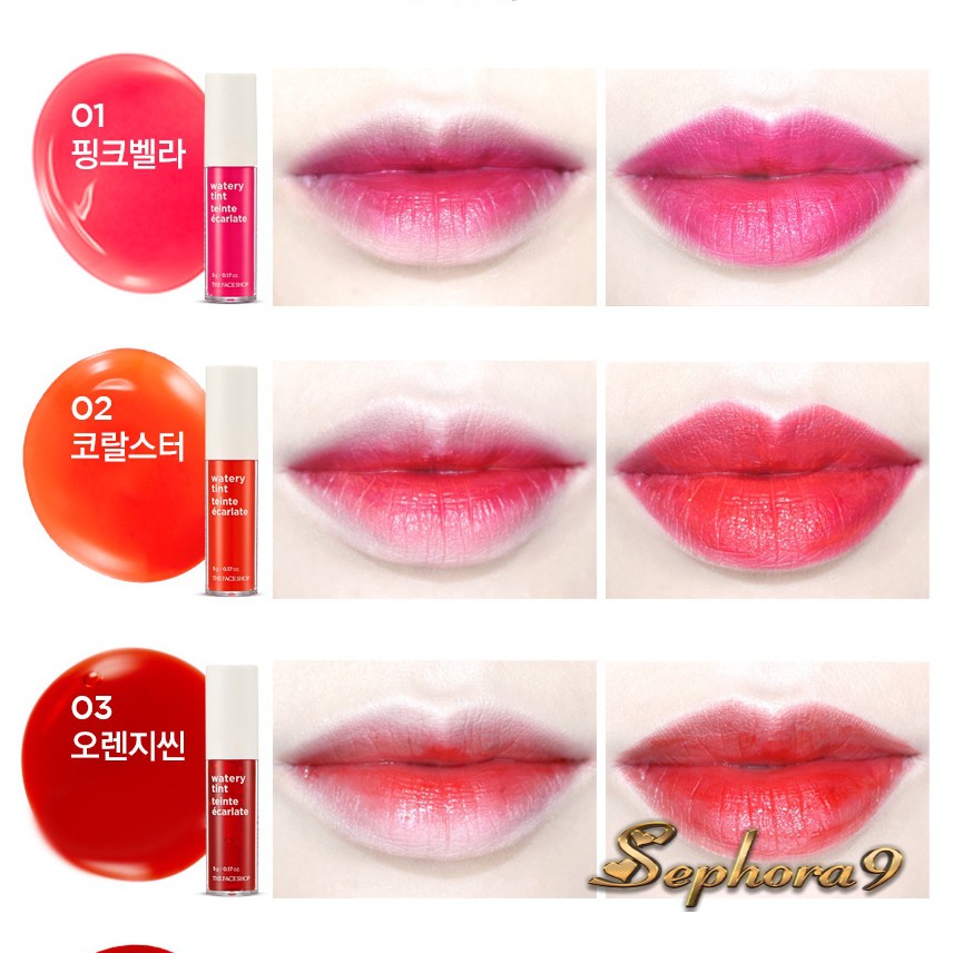 Son kem TFS Watery Tint The Face Shop 5g màu đẹp và mềm môi