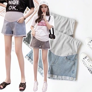Quần short bò bầu thời trang dành cho các mẹ phong cách hàn quốc trẻ trung năng động sẵn hàng giao luôn