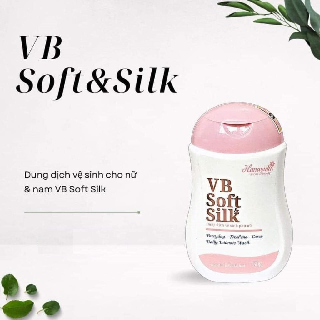 HANAYUKI Dung Dịch Vệ Sinh Phụ Nữ VB SOFT SILK Pink làm sạch, cân bằng pH, ngăn mùi 150ml