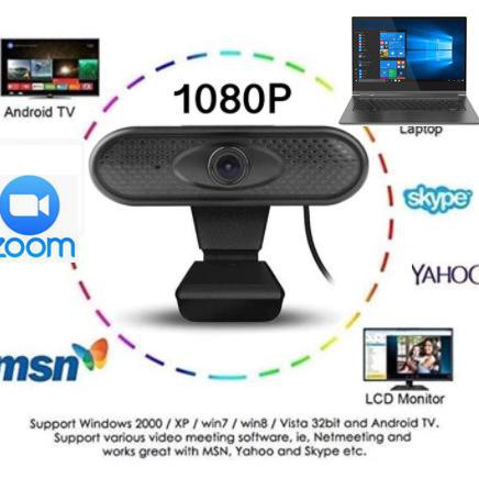 Webcam Rc34 Full Hd 1080p Tích Hợp Mic Cho Pc Laptop Tv Full Uyqh