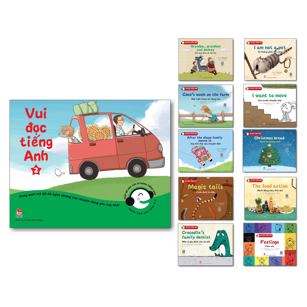 Sách - Vui Đọc Tiếng Anh - Giúp Bé Học Các Kĩ Năng Tiếng Anh  - Dành cho lứa tuổi 7 – 9 (Boxset 10 Cuốn)