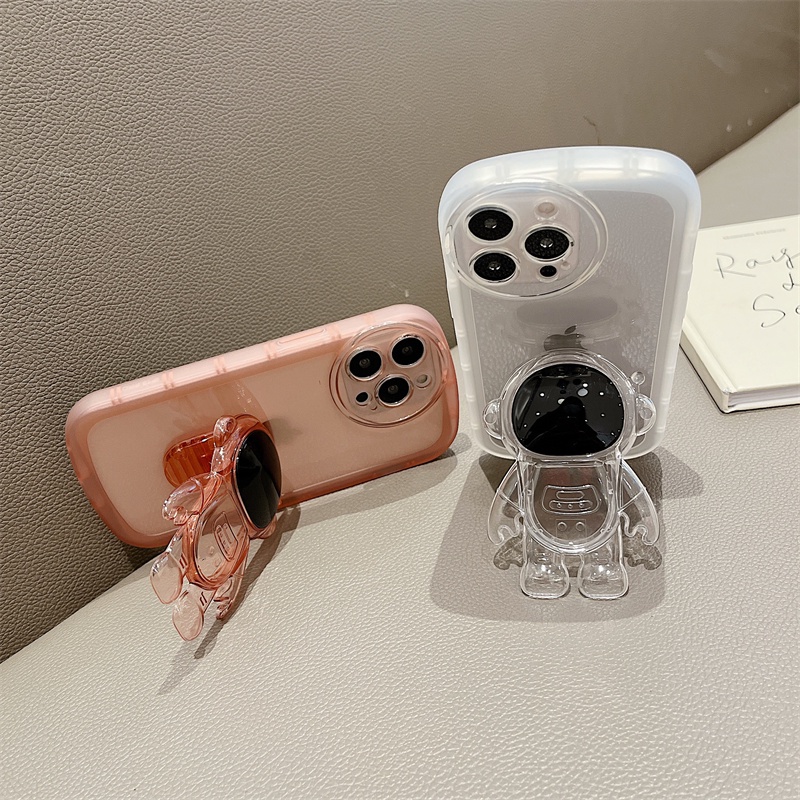 Ốp Điện Thoại Mềm Chống Sốc Chống Rơi Có Giá Đỡ Hình Phi Hành Gia Cho i-phone11 12 13PROMAX i-phoneX XS XR XSMAX 7 / 8plus