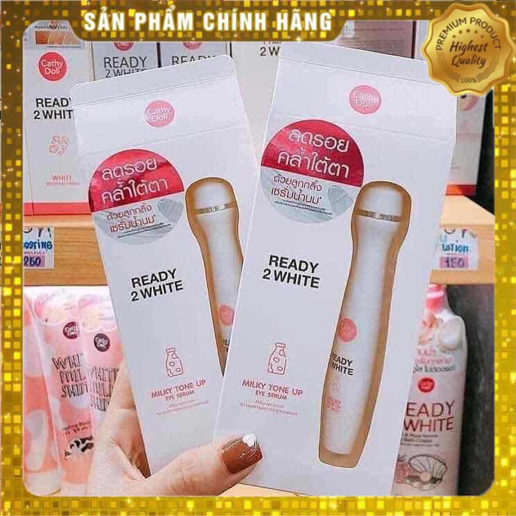 Cây lăn dưỡng sáng vùng da quanh mắt Cathy Doll Ready 2 White Milky Tone Up Eye Serum 15ml | BigBuy360 - bigbuy360.vn