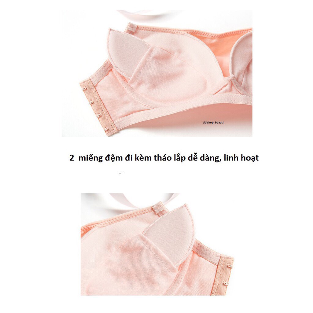 Bộ Quần Áo Lót Cotton Không Gọng Siêu Thấm ( 2 Kiểu Mặc ) | BigBuy360 - bigbuy360.vn