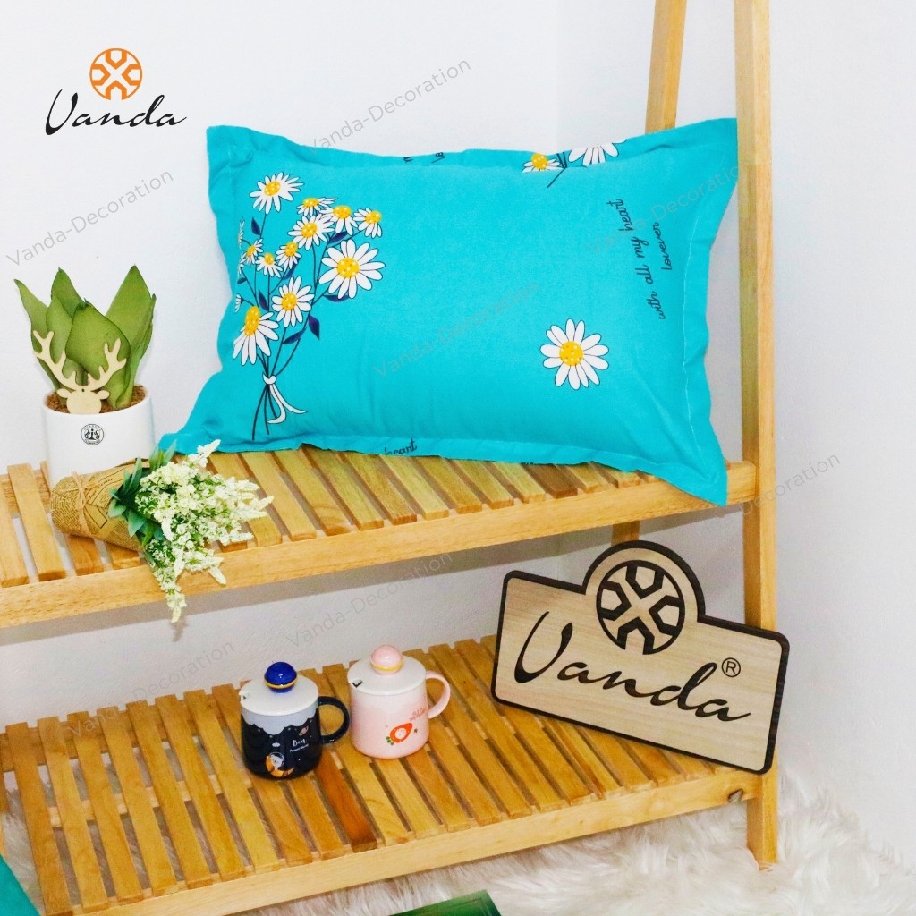 Vỏ gối đầu cotton poly họa tiết đẹp kích thước 45x65 cm | BigBuy360 - bigbuy360.vn