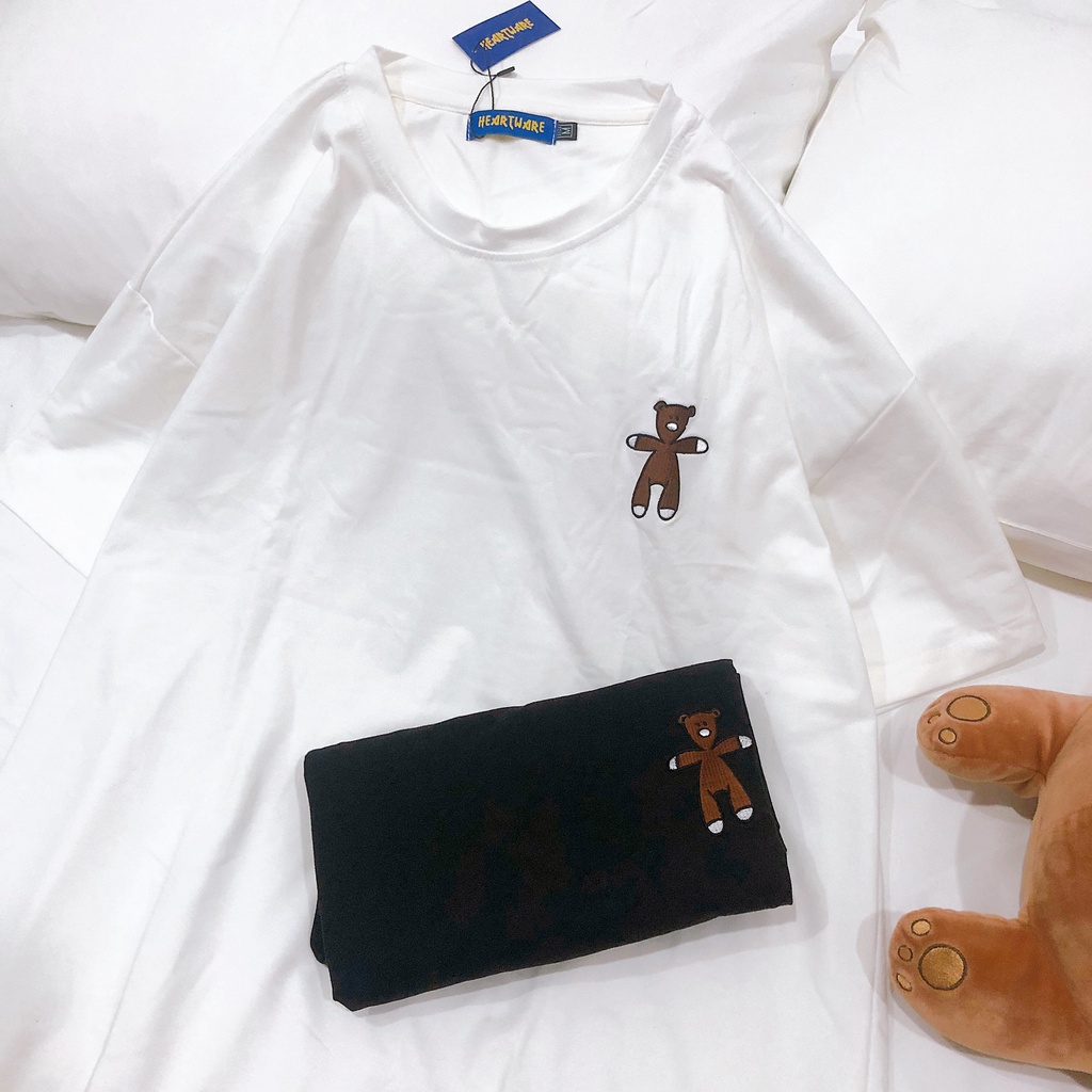 Áo thun tay lỡ MEANSTORE phông cotton Unisex nam nữ tee oversize form rộng pull Ulzzang vải mát - teddy