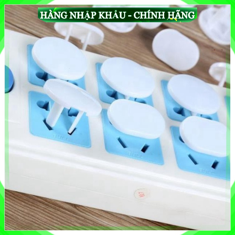 [Hàng Chuẩn Loại 1] 10 Nút bịt ổ điện nắp cắm 2 chân chống giật an toàn cho bé trẻ em