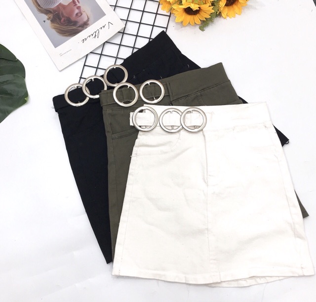 Chân váy phối khoen (hình thật) | BigBuy360 - bigbuy360.vn