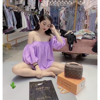 [Mẩu Mới] Áo Voan Trể Vai Siêu Cute