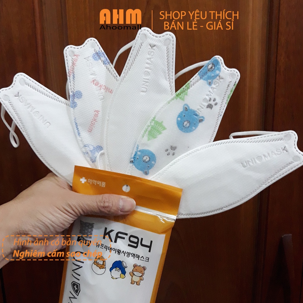 Set 50 chiếc Khẩu trang 4 Lớp KF94 UNI MASK Chính hãng, chống bụi mịn và kháng khuẩn cao cấp