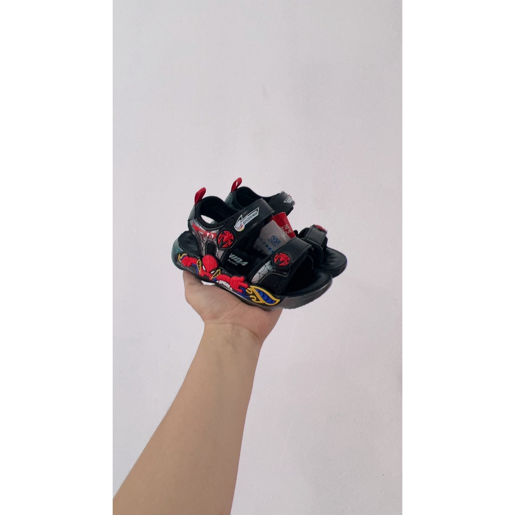 Sandal siêu nhân người nhện cho bé trai đi học đi chơi họa tiết siêu đẹp mã mới 206