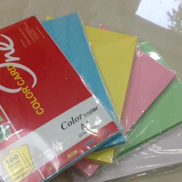 Bìa cứng đóng sổ A4, Bìa màu ngoại A4 tập 100 tờ