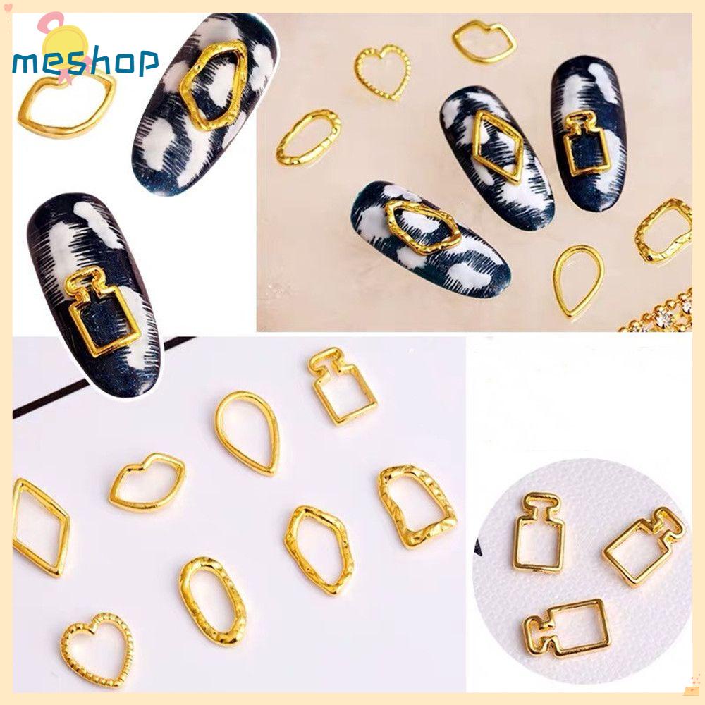 Set 5 Nhẫn Kim Loại Rỗng Trang Trí Móng Tay Nghệ Thuật