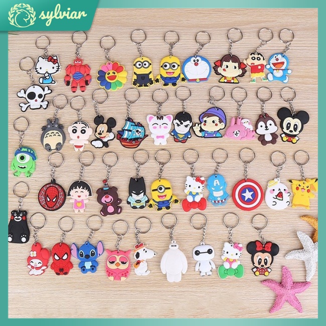 Móc Chìa Khóa Họa Tiết Hoạt Hình Dễ Thương Dùng Làm Quà Tặng