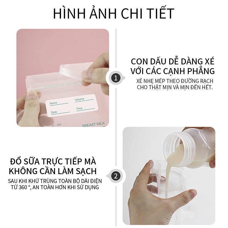 [HCM]Túi trữ sữa, túi đựng sữa mẹ Misuta có vòi tiện lợi 150ml/200ml hộp 30 chiếc【MY-CND200】