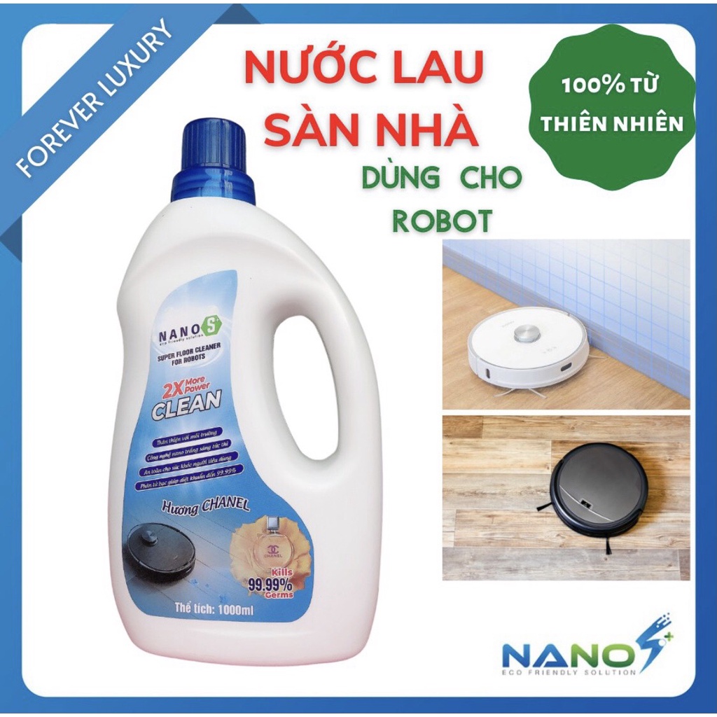 Nước lau sàn chuyên dụng  cho robot hút bụi lau nhà ecovacs deebot, xiaomi, dreame, roborock, neabot, lydsto, medion