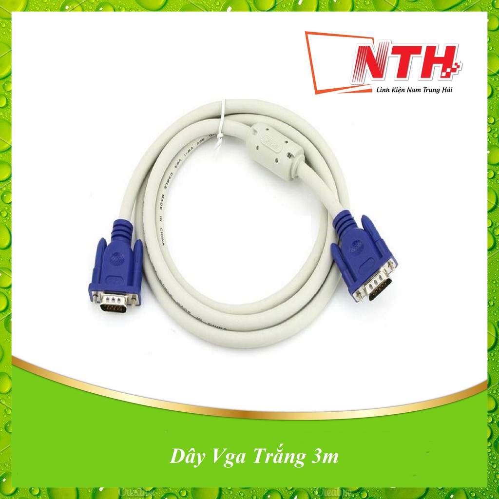 Dây Vga Trắng 3m | BigBuy360 - bigbuy360.vn