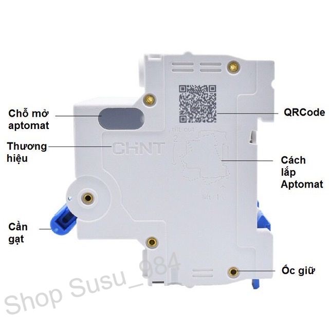 Aptomat Chint NXB-63 1P 16A Dòng Cắt 6kA