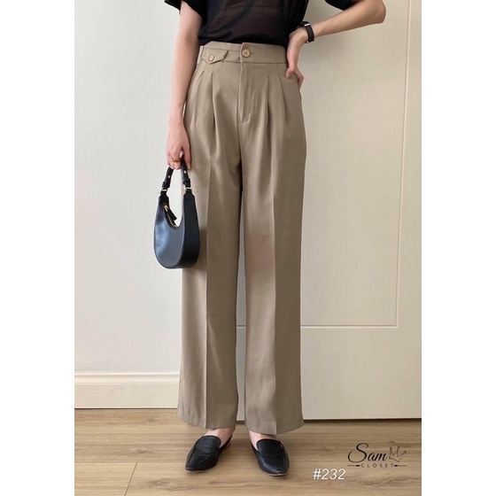 Quần suông nữ đai kiểu size SML Pumi