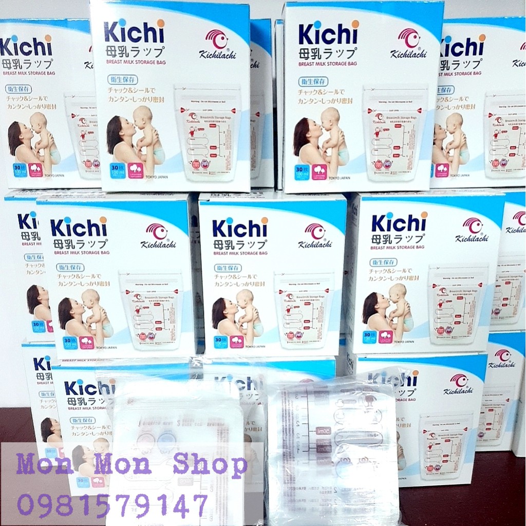 Combo 10 hộp 30 túi trữ Kichilachi 100ml mẫu mới