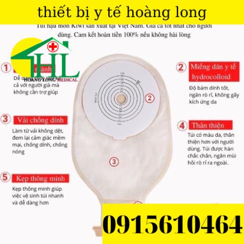 (đại lý)Combo 30 Túi hậu môn nhân tạo Kiwi