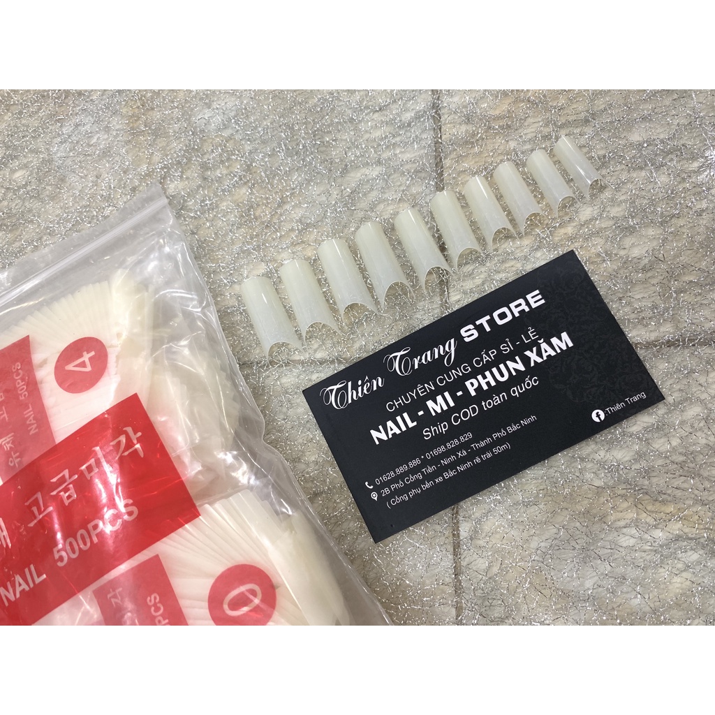 Móng nối Hàn Quốc gói 500 móng form vuông