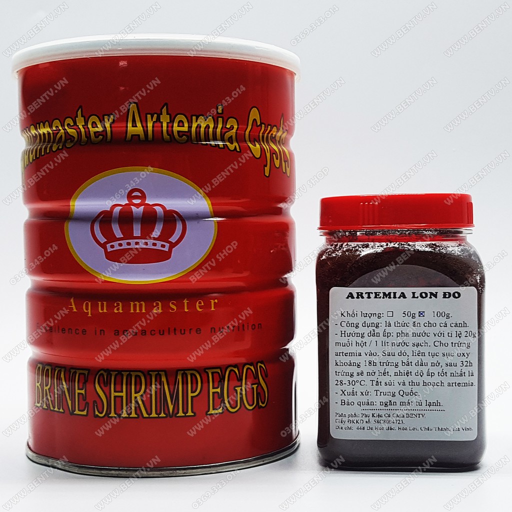 Trứng Artemia Lon Đỏ Dạng Ấp Nở