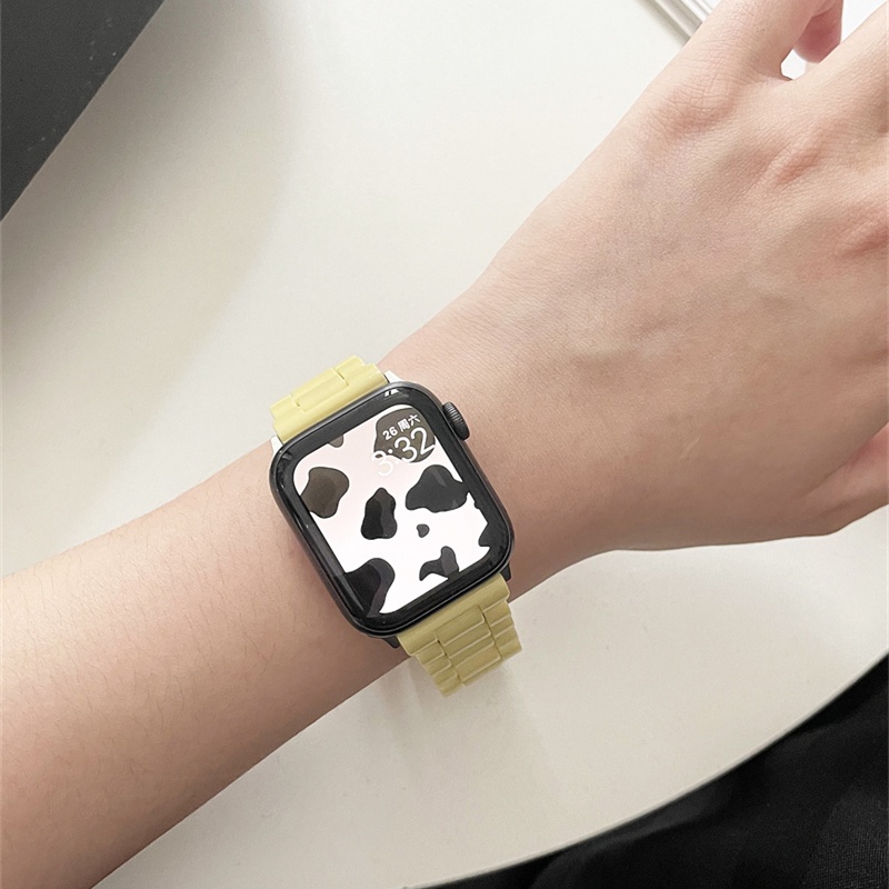 Dây Đeo Thay Thế Bằng Nhựa Màu Kẹo Cho Đồng Hồ Thông Minh Apple Watch 41mm 45 38 42 44 40 mm
