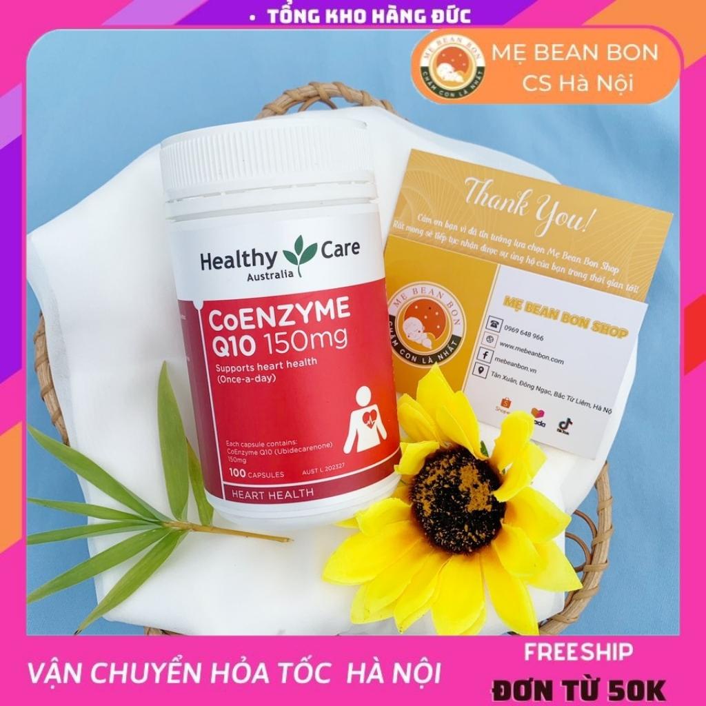 Viên uống Healthy Care CoEnzyme Q10 150mg 100 viên của úc bổ trợ tim cho người lớn từ 18 tuổi - mẹ bean bon