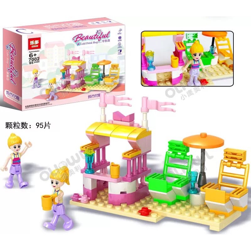 Bộ đồ chơi Lego lắp ráp chủ đề thành phố hiện đại cho bé gái mã 7002