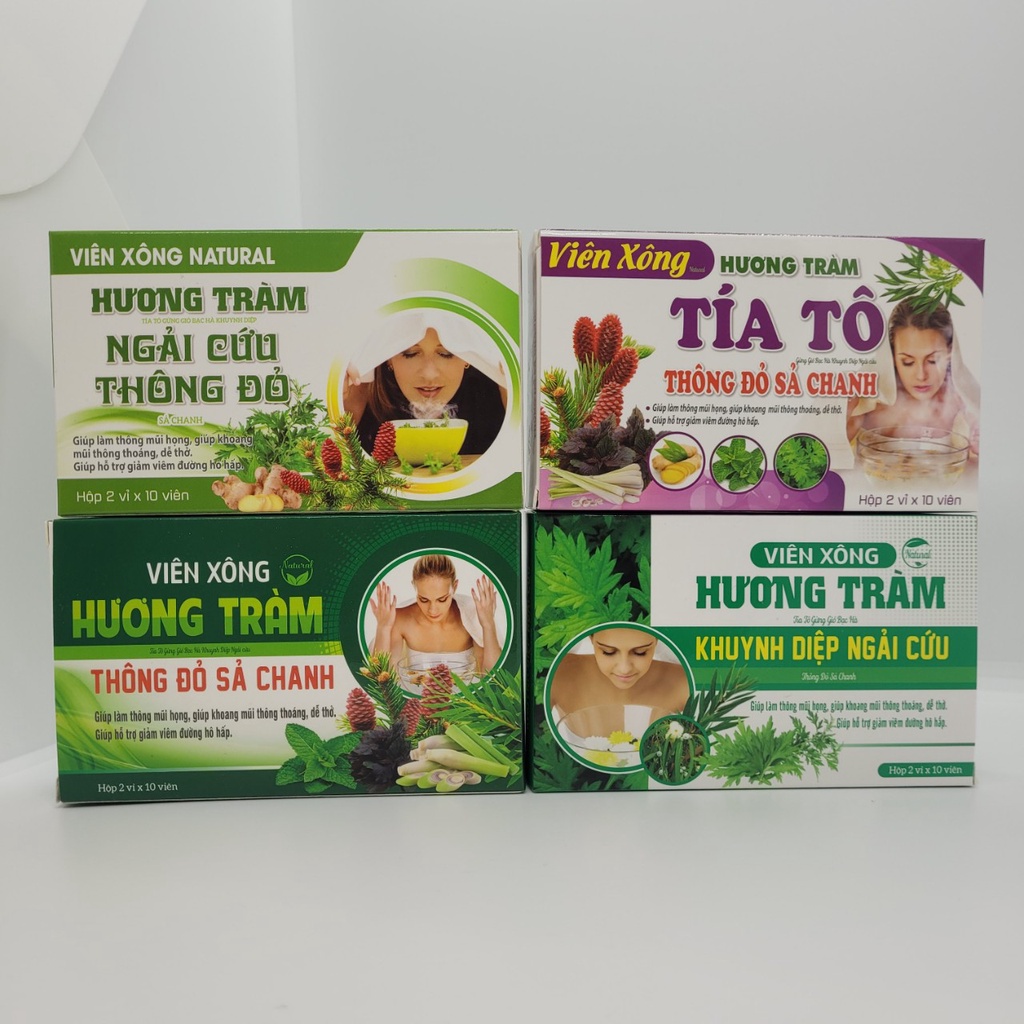 Viên xông Natural Hương tràm hỗ trợ giảm viêm đường hô hấp