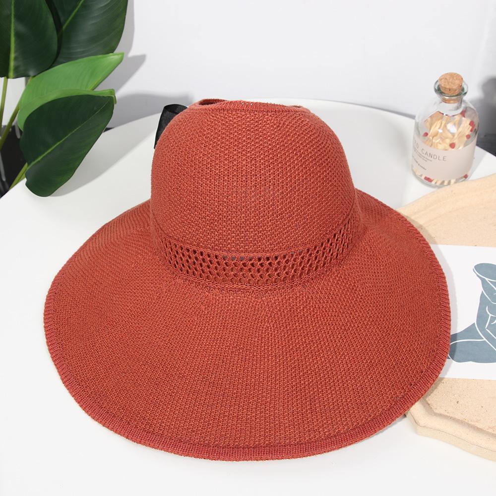 Mũ Chống Nắng Đi Biển Đính Nơ Có Thể Gấp Gọn Tiện Lợi Dành Cho Nữ