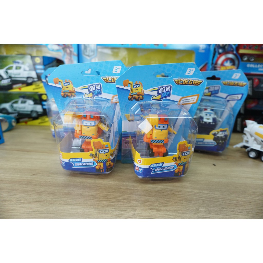 Đội bay siêu đẳng super wings Robot biến hình máy bay mini - Scoop Team Xây Dựng