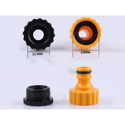 Đầu Nối Nhanh Vòi Nước NN-2125 Cút Nối Nhanh Ren Trong 21 Và 25 mm Ra Khớp Nối Nhanh 16 mm