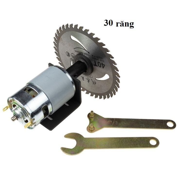 Combo kẹp lưỡi cưa M10 lỗ 5mm dùng cho motor 775 kèm lưỡi cưa + giá đỡ motor