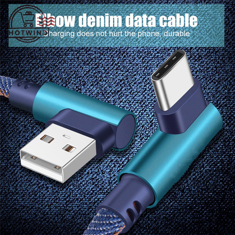 Dây cáp sạc nhanh góc 90 độ đầu USB 3.1 Type C