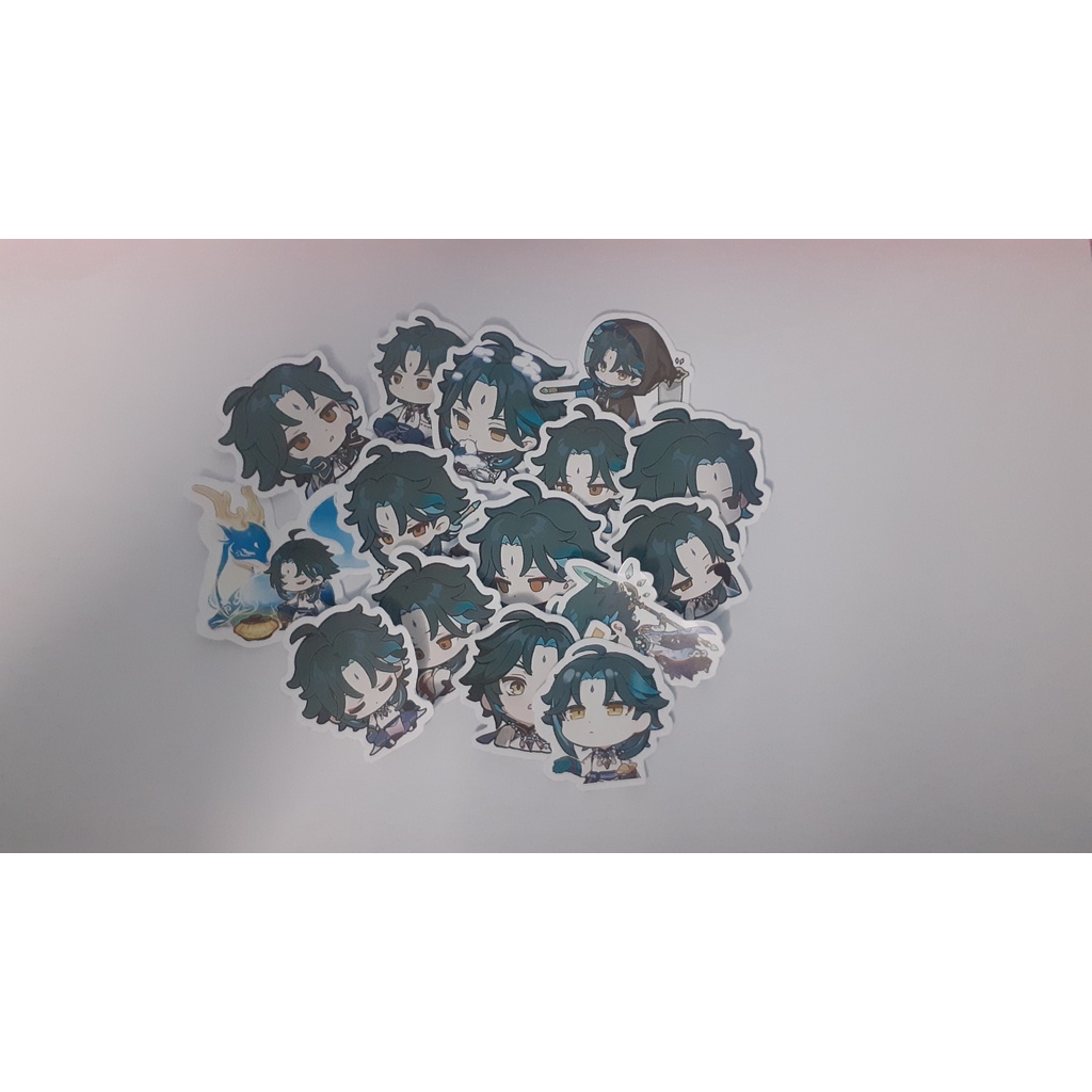 - Set 10/15/30 Sticker Xiao game Genshin Impact  dán trang trí siêu đẹp