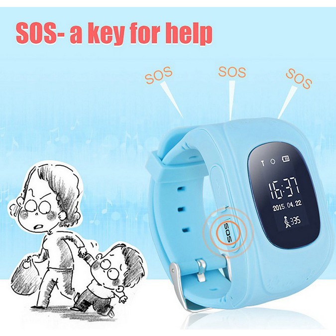 Đồng hồ định vị GPS-LBS - Q50 cho trẻ em, lắp sim nghe gọi