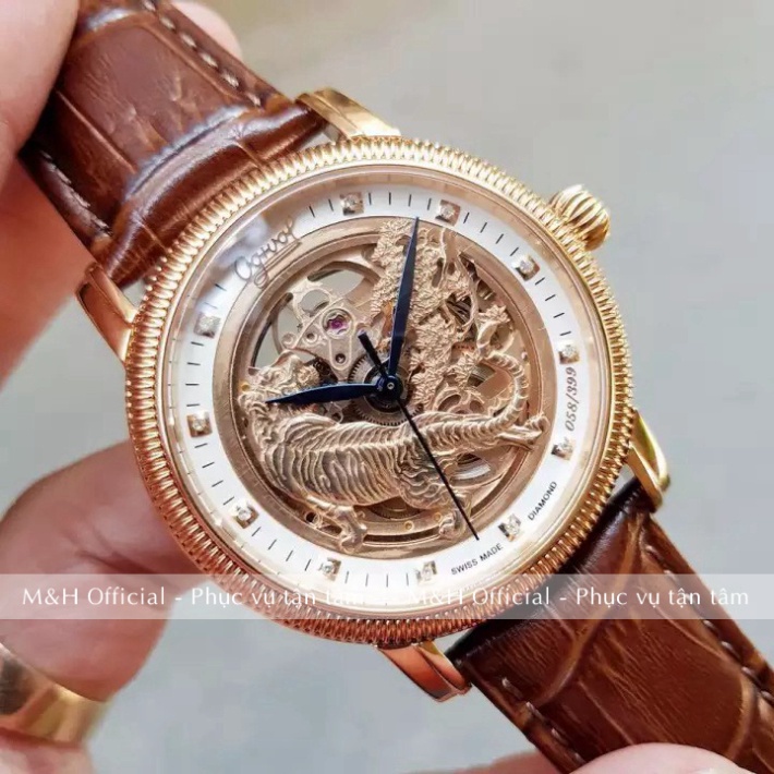 Đồng hồ cơ automatic nam Ogival mãnh hổ thượng sơn, automatic tự động mặt cơ lộ máy đẹp giá rẻ, mang tài lộc và máy mắn | BigBuy360 - bigbuy360.vn