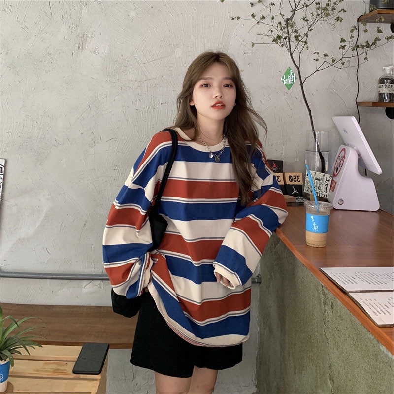Áo thun Sweater nam nữ dài tay form rộng Hàn Quốc Ulzzang/Áo khoác cardigan nỉ len hoodie bomber jacket croptop Unisex