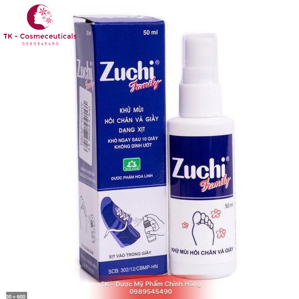 ZUCHI Xịt Giầy, Khử Mùi Hôi Chân - 50ml