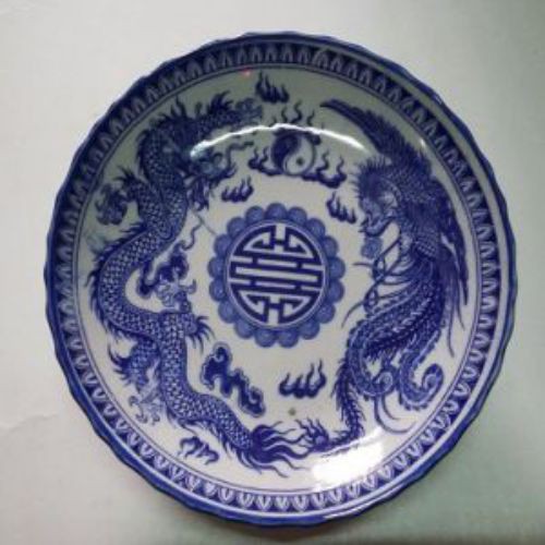 Dĩa rồng phụng xanh