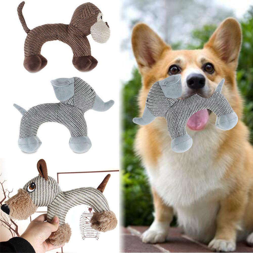 1 Đồ Chơi Gặm Bằng Vải Lanh Nhồi Bông Cho Thú Cưng