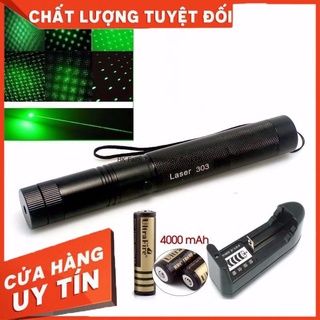 [XẢ KHO+FREE SHIP] ĐÈN PIN TIA LASER 303 TIA XANH